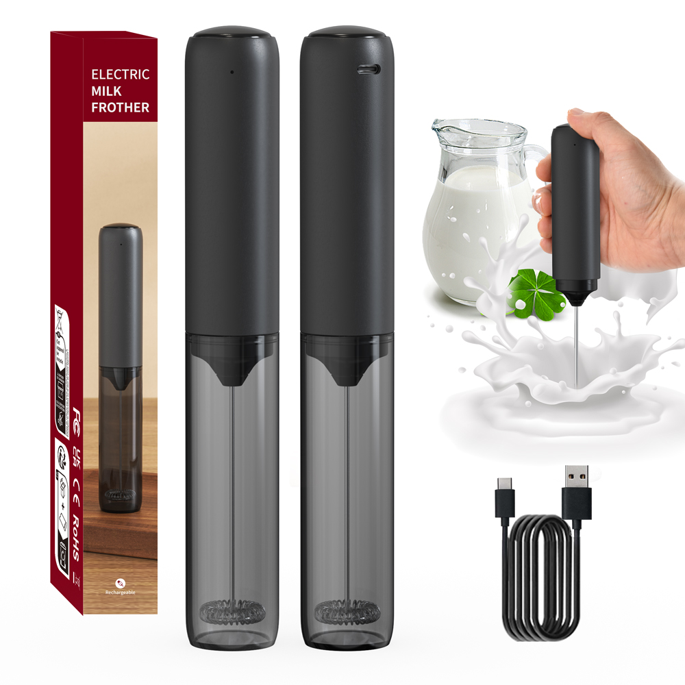 Kitchen Baking Appliances - キッチン強力攪拌機ミルク泡立て器ハンドヘルドフォームメーカーラテ用泡立て器ドリンクミキサーコーヒー電動充電式卵ビーター