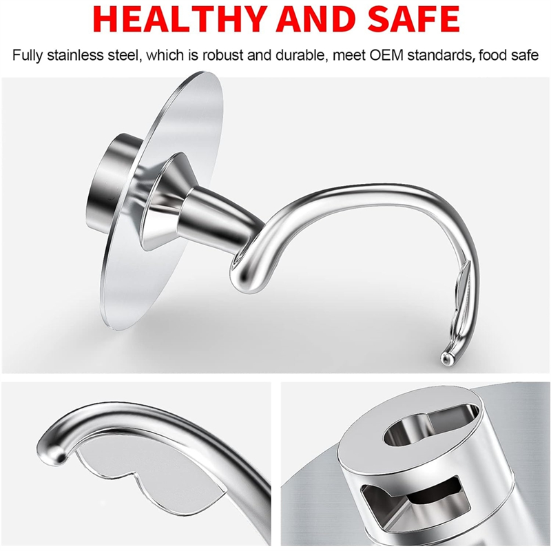 Kitchenaid Baking Set - ステンレス鋼スパイラル生地フックキッチンエイドスタンドミキサー部品用 4.5-5 QT ミキシングボウルに適合チルトヘッドスタンドミキサー-Y48A
