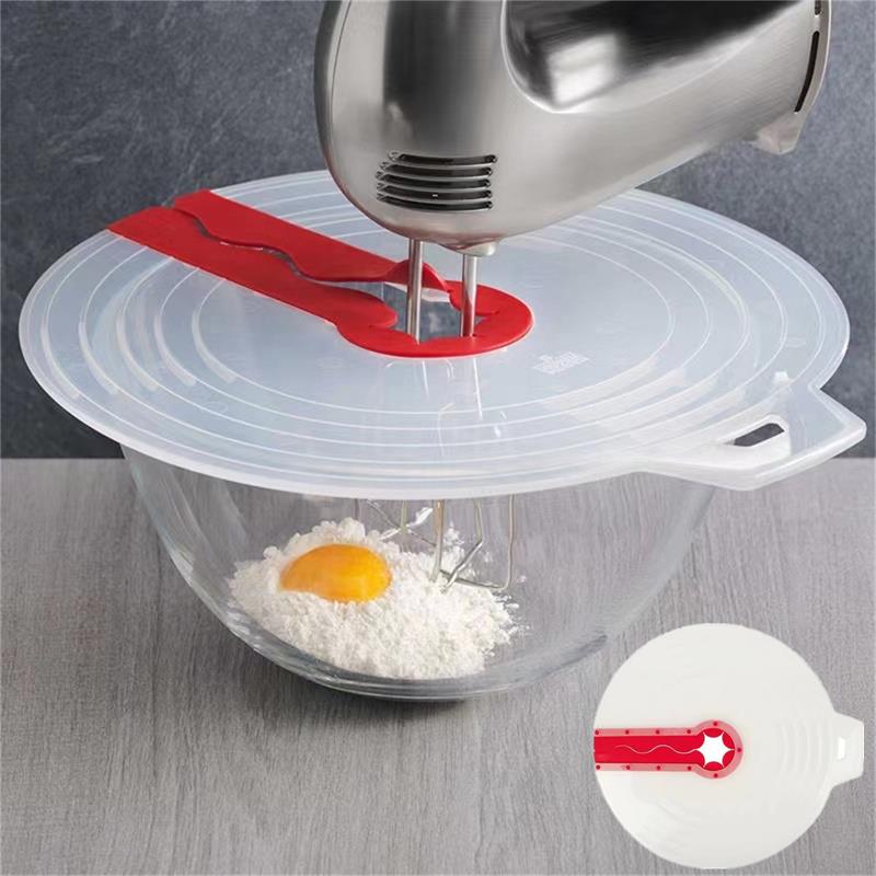 Kitchen Baking Appliances - ビートエッグミキサーカバーミキサースプラッターガード泡立て器ミキシングボウル蓋シリコンアンチスプラッシュカバー調理用品キッチン用