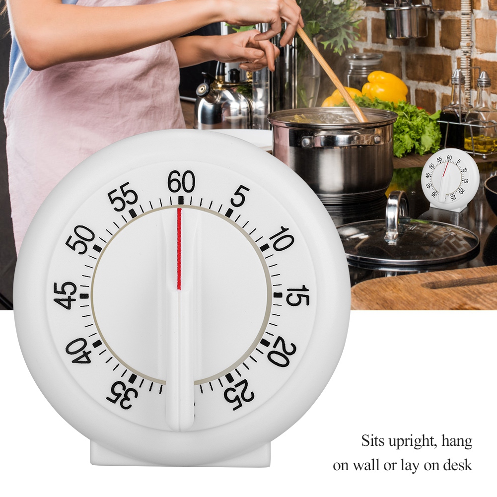 Kitchen Baking Counter - 1PC 60 分ラウンド形状機械式キッチンタイマー手動調理リングカウンター目覚まし時計家庭用ベーキング調理用