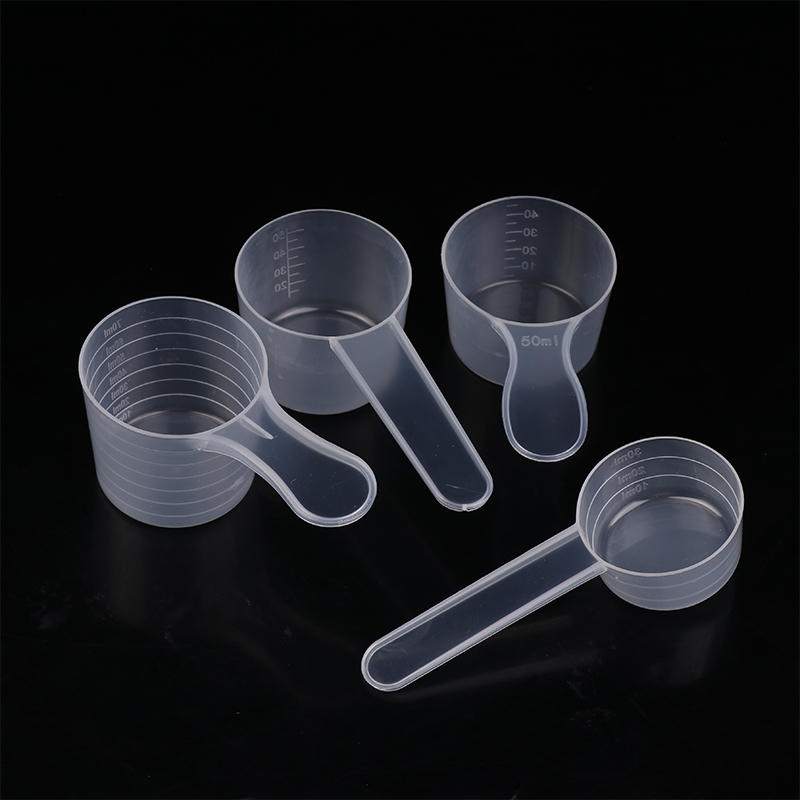 Baking Powder Kitchen - 10 個 15/25/30/35 グラム透明プラスチックミルクパウダースプーン ML 目盛り付きキッチンベーキング計量スプーン