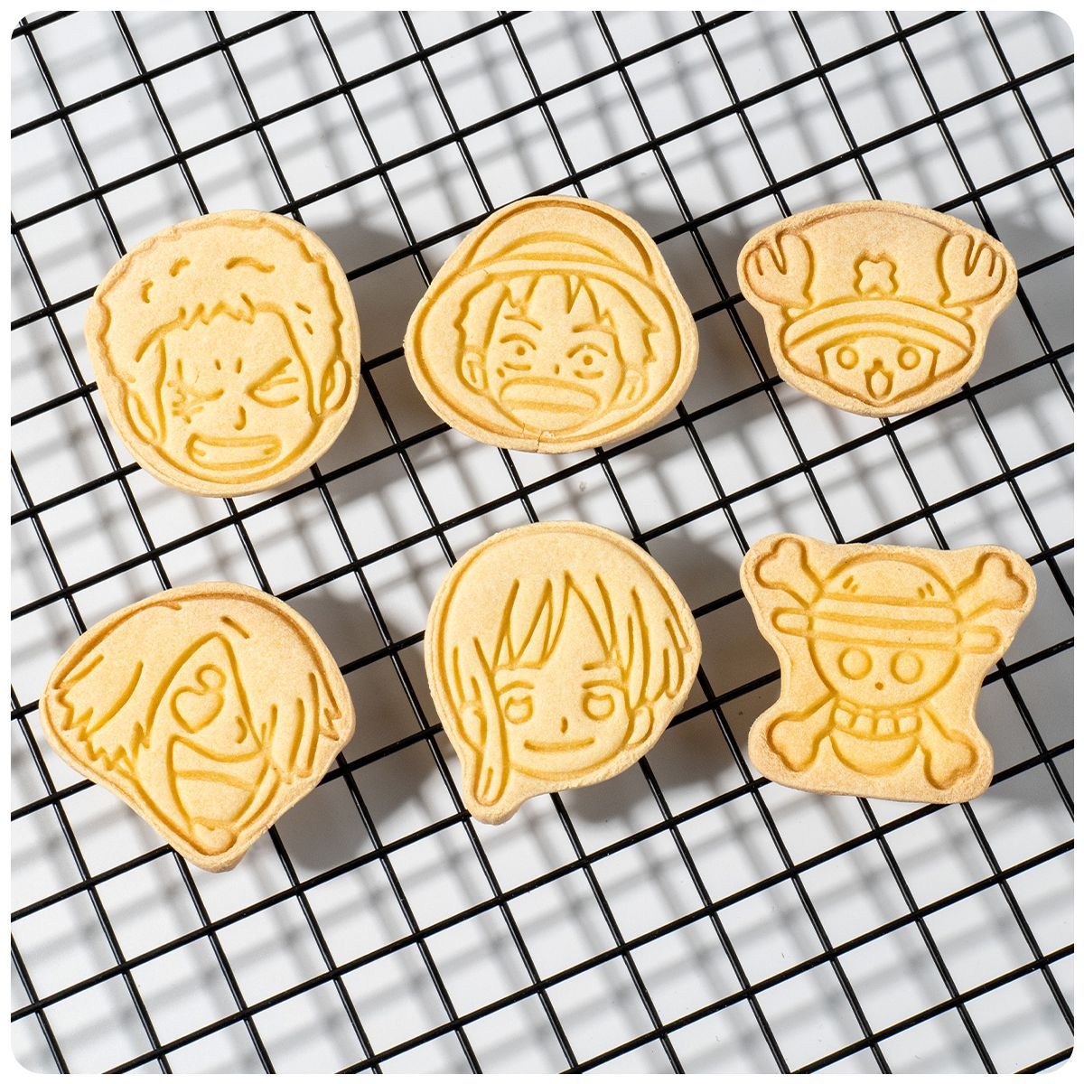 Kitchen Baking Gifts - アニメワンピース クッキーカッターセット ルフィ ゾロ ウソップ サンジ