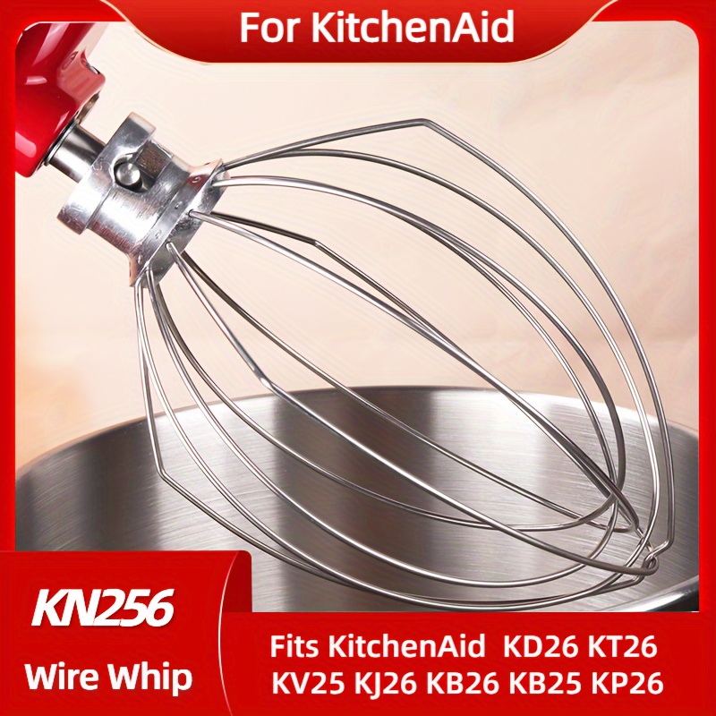Kitchenaid Baking Set - KN256WW 6QT ステンレス鋼ワイヤーホイップ キッチンエイドミキサー用 食品グレードの泡立て器アタッチメント 卵、クリーム、マヨネーズ用