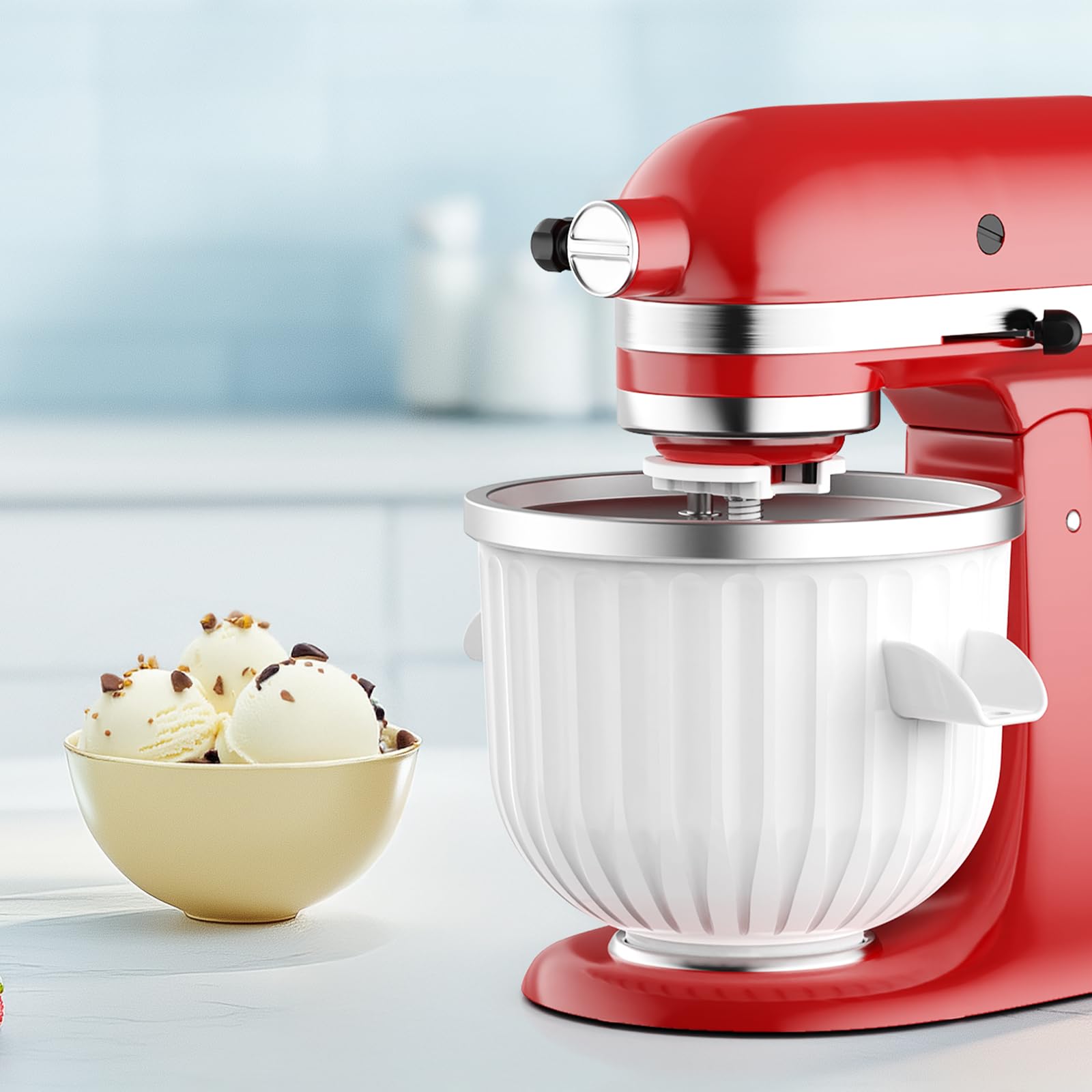 Kitchenaid Baking Set - キッチンエイドスタンドミキサー用2クォートアイスクリームメーカーアタッチメント、4.5クォート以上の自家製アイスクリーム、ジェラート、ソルベに適合