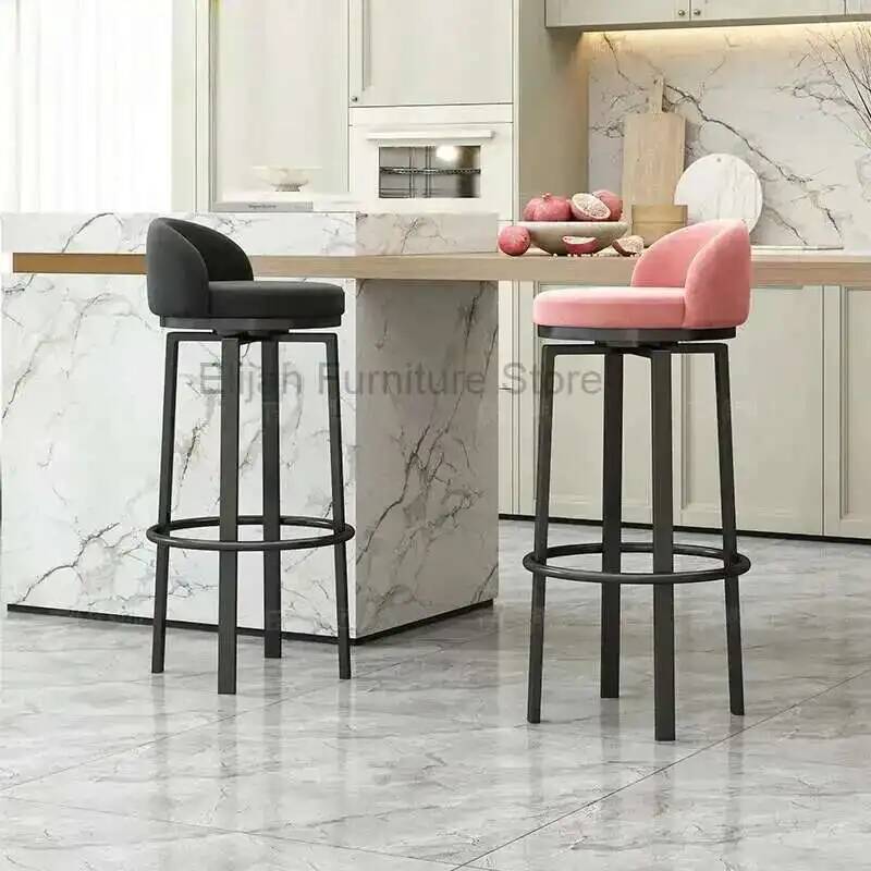 Kitchen Bank - バーレセプションホームデザイナーアイランドハイチェア北欧背もたれキッチンカウンタースツールモダンバンクチェアカデイラ家具XR50BY