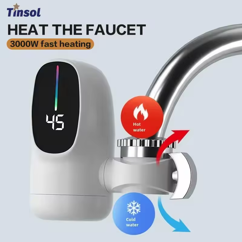 Kitchen Baking Appliances - 110V 高速加熱電気ヒーター蛇口省エネ温冷ミキサーインスタントデジタルディスプレイ温水タップキッチンバスルーム用