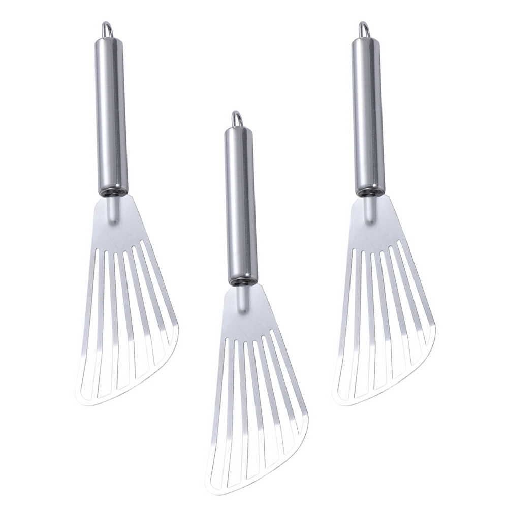 Kitchen Baking Appliances - 3 個ステンレス鋼スパチュラステーキフライ魚用スロット付きターナーキッチンツールベーキングガジェット調理器具耐熱