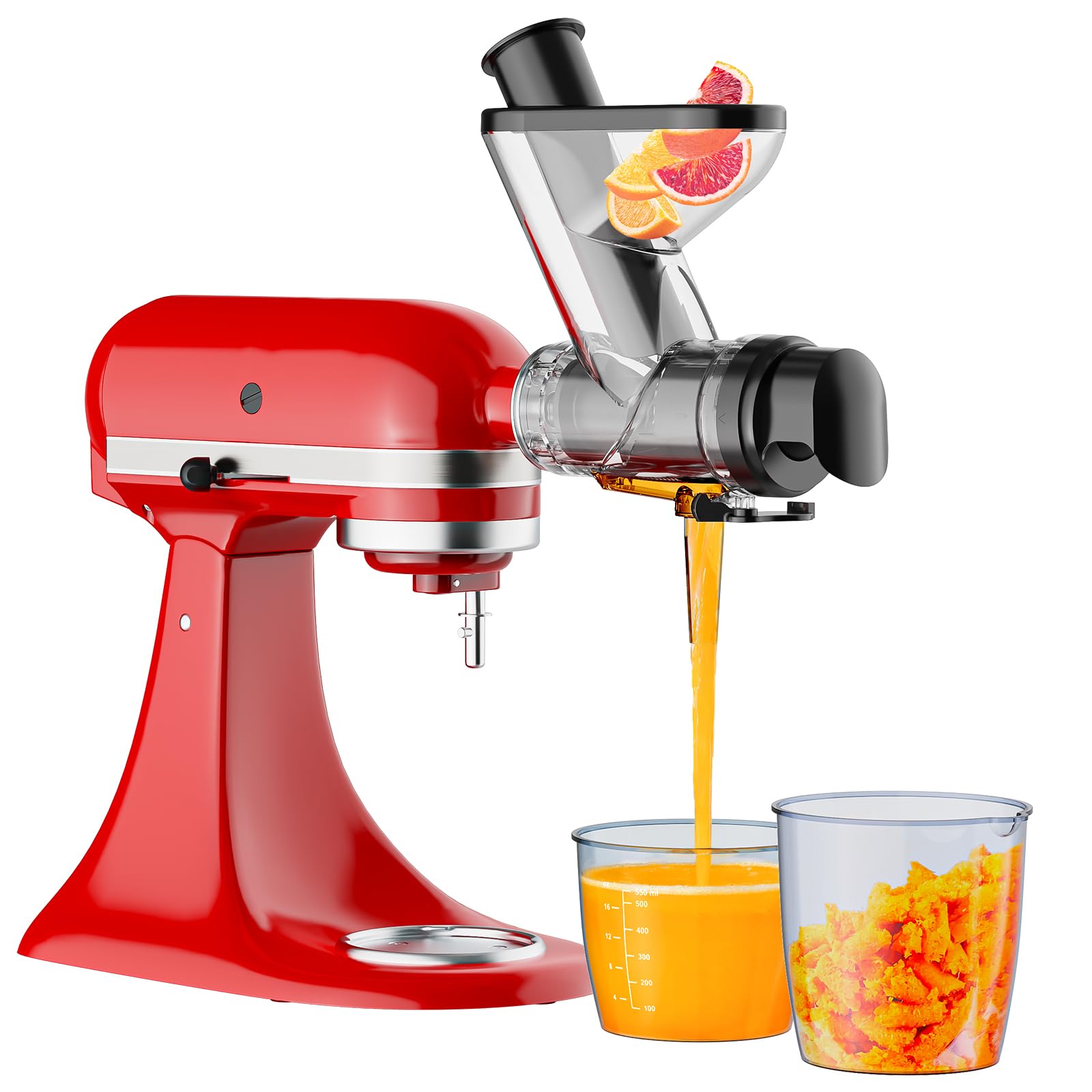 Kitchenaid Baking Set - キッチンエイドスタンドミキサー用咀嚼式ジューサーアタッチメント、デュアルフィードシュート付き低速コールドプレスジューサーマシン