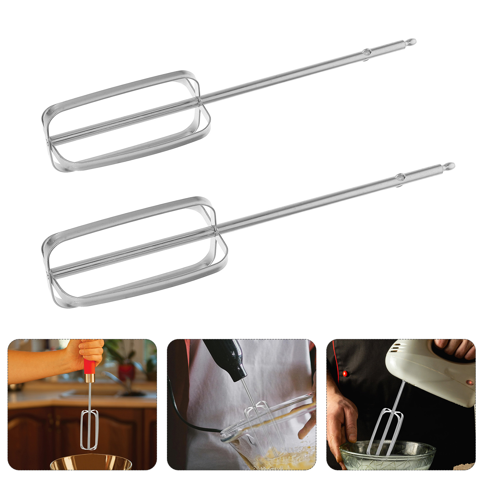 Kitchen Baking Appliances - 2 個ステンレス鋼ハンドミキサーアタッチメントビーターハンドミキサービーターアタッチメントキッチン用交換部品