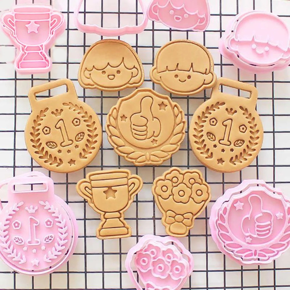 Kitchen Baking Supplies - メダル、トロフィー、クッキーカッター、漫画ケーキ、ビスケット型、クッキースタンプ、キッチンベーキング、ペストリー、製菓用品、デザート用品