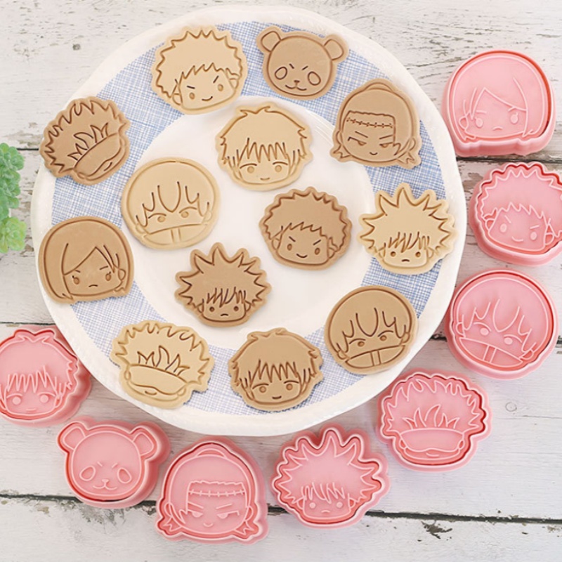 8個入り 呪術廻戦 ケーキクッキーカッター アニメフィギュア - Kitchen Baking Gifts のレビューと価格