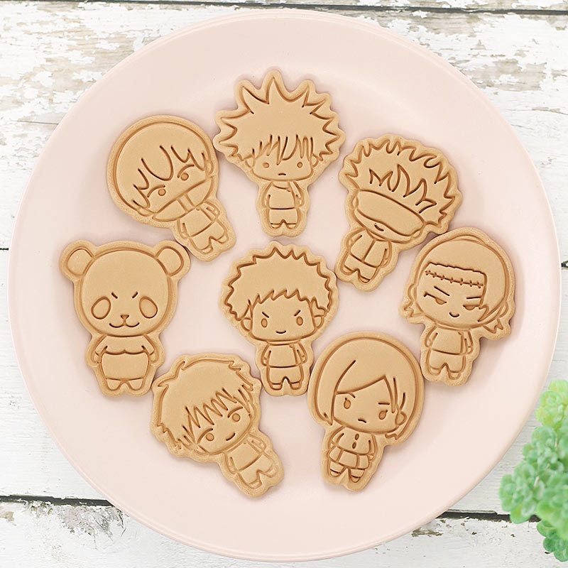 8個入り 呪術廻戦 ケーキクッキーカッター アニメフィギュア - Kitchen Baking Gifts のレビューと価格