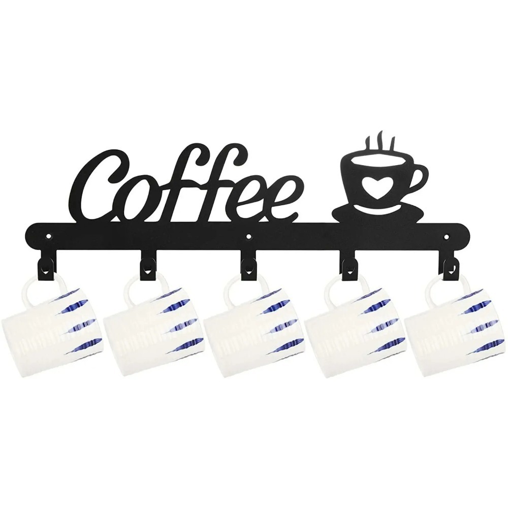 金属製壁掛けコーヒーマグカップホルダー、コート・帽子・鍵掛け - Kitchen Baking Gifts のレビューと価格