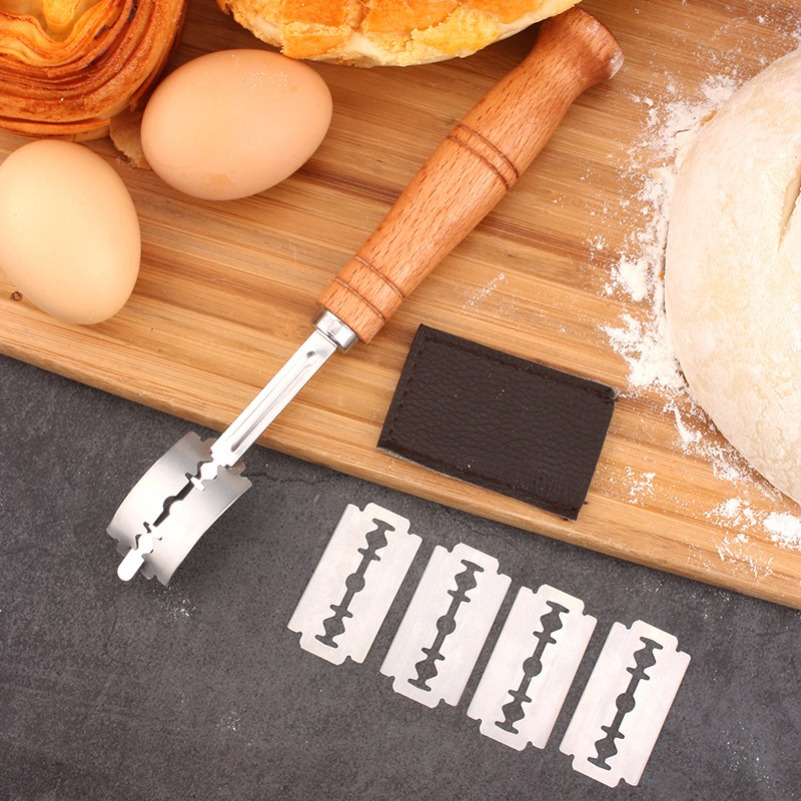 生地パンペストリーカッター 5枚刃トーストカーブバゲットパン - Dough Scraper Curved のレビューと価格