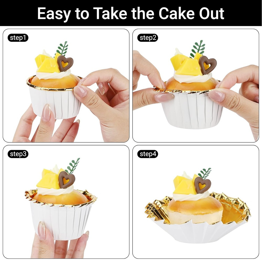 50個入り マフィンカップ 紙製カップケーキラッパー ベーキ - Kitchen And Baking Tools のレビューと価格