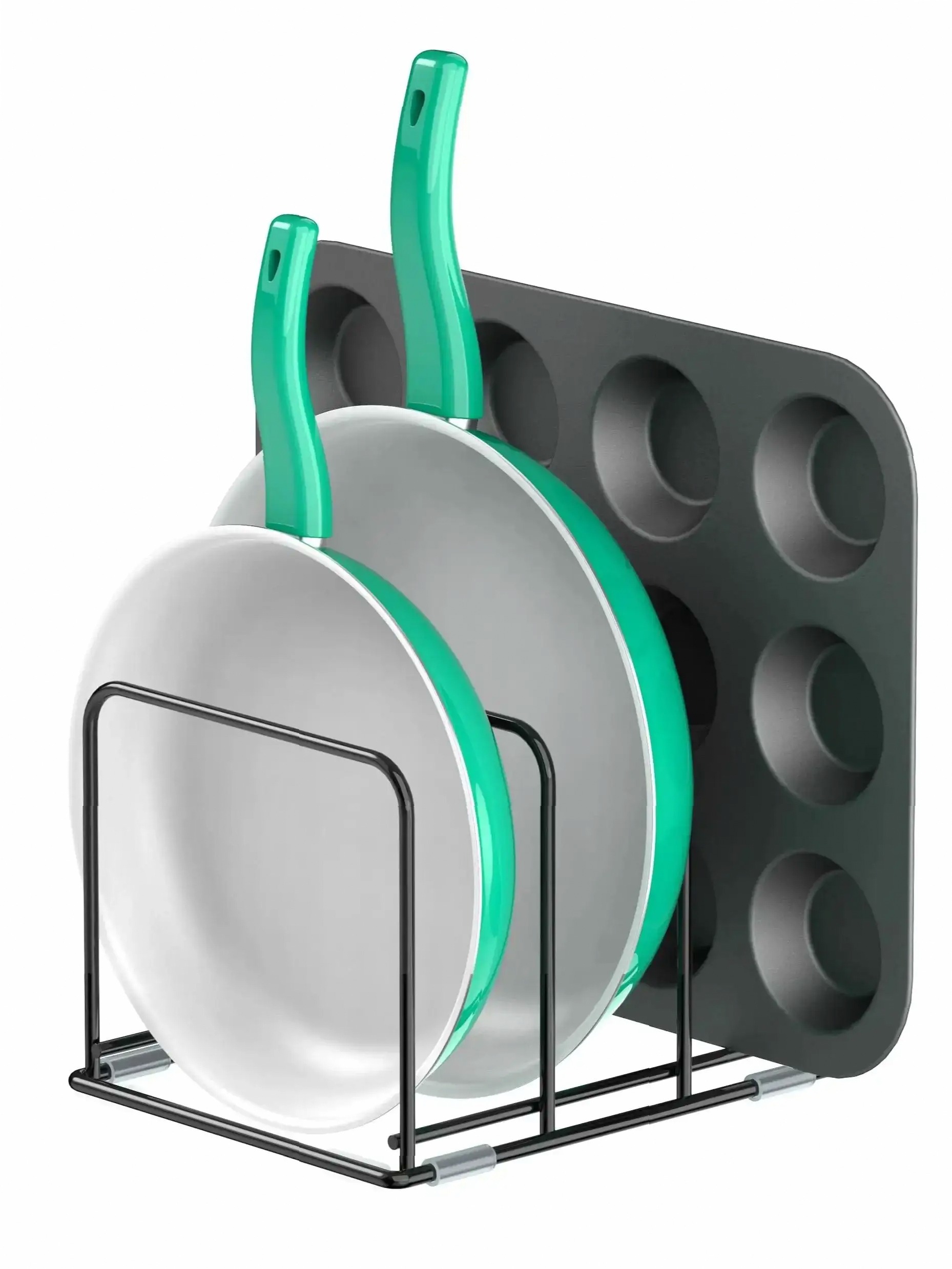 キッチンキャビネット用パンオーガナイザー、スチール製調理器具 - Kitchen Cabinet Baking Organizer のレビューと価格