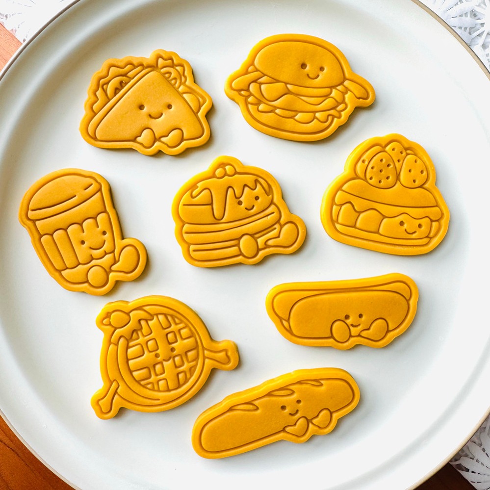 かわいいバーガーサンドイッチクッキーカッター漫画ケーキビスケ - Kitchen Baking Supplies のレビューと価格