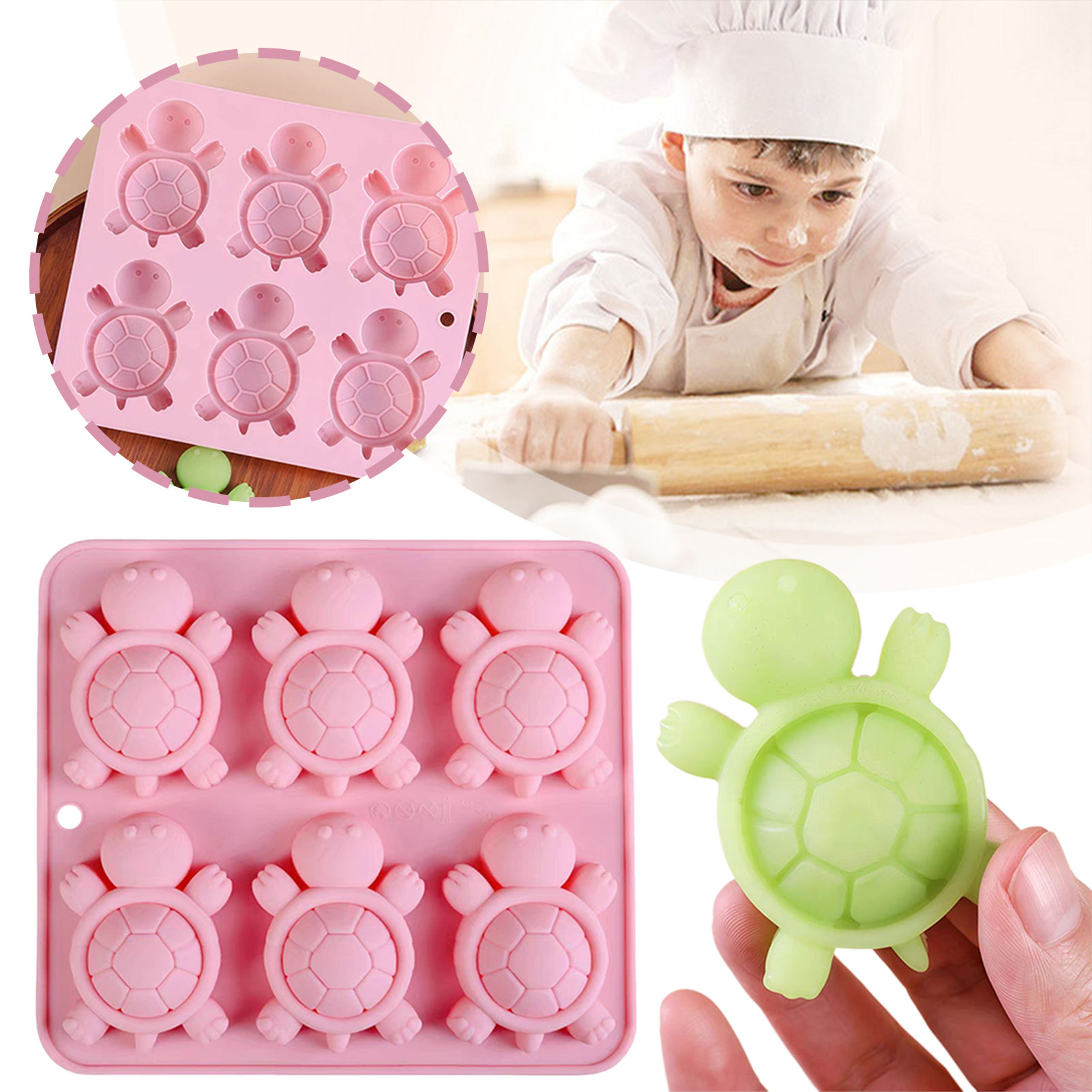 カメのアイストレイ3Dカメのウミガメのシリコン型DIYアイス - Kitchen Baking Supplies のレビューと価格
