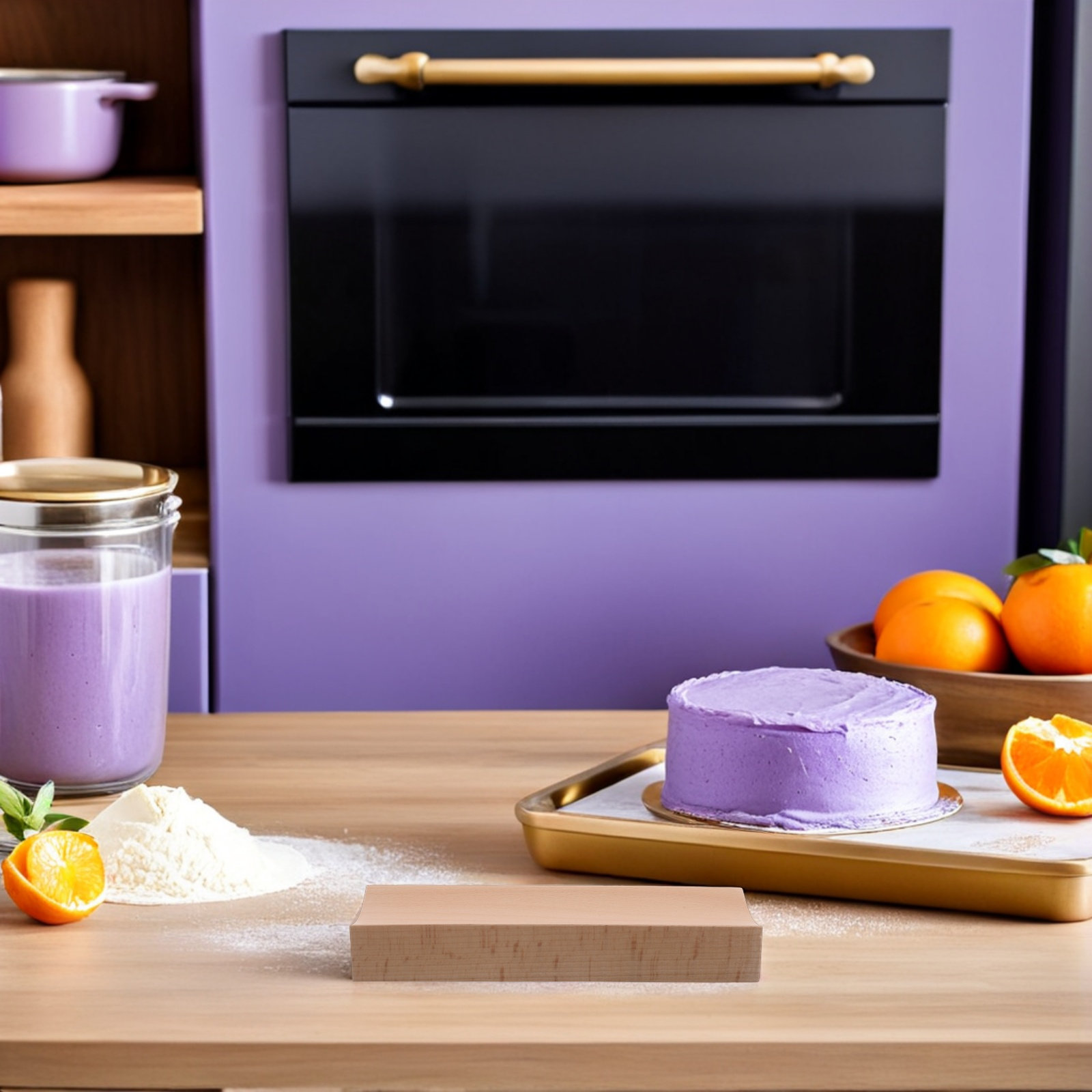 木製カウンターラック ローリングピンホルダー 省スペースオー - Kitchen Baking Counter のレビューと価格