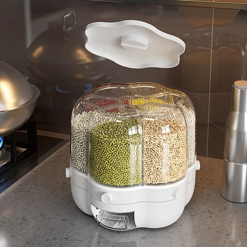 キッチン保存容器 大型食品保存容器 360 °   回転米樽 - Kitchen Bank のレビューと価格
