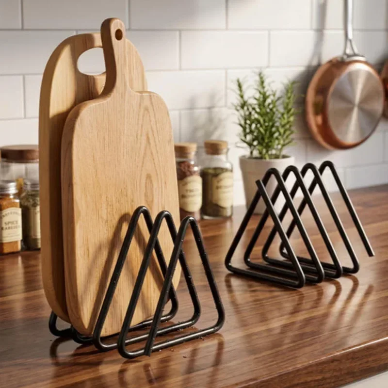 三角形のまな板収納ラック 省スペース キャビネット カウンタ - Kitchen Cabinet Baking Organizer のレビューと価格