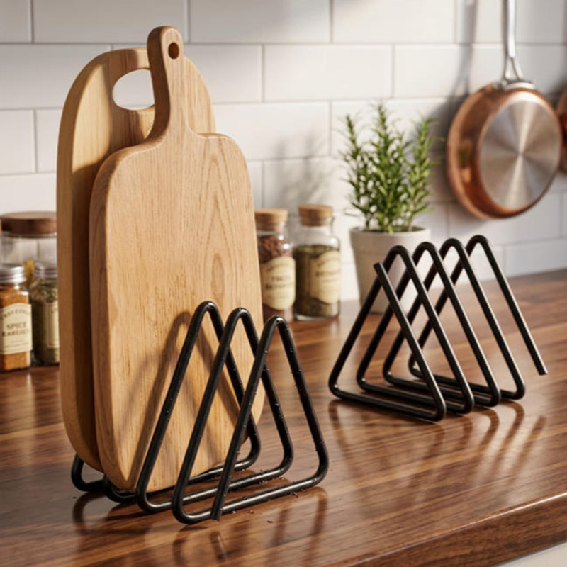 三角形まな板収納ラック省スペースキャビネットカウンタートップ - Kitchen Cabinet Baking Organizer のレビューと価格