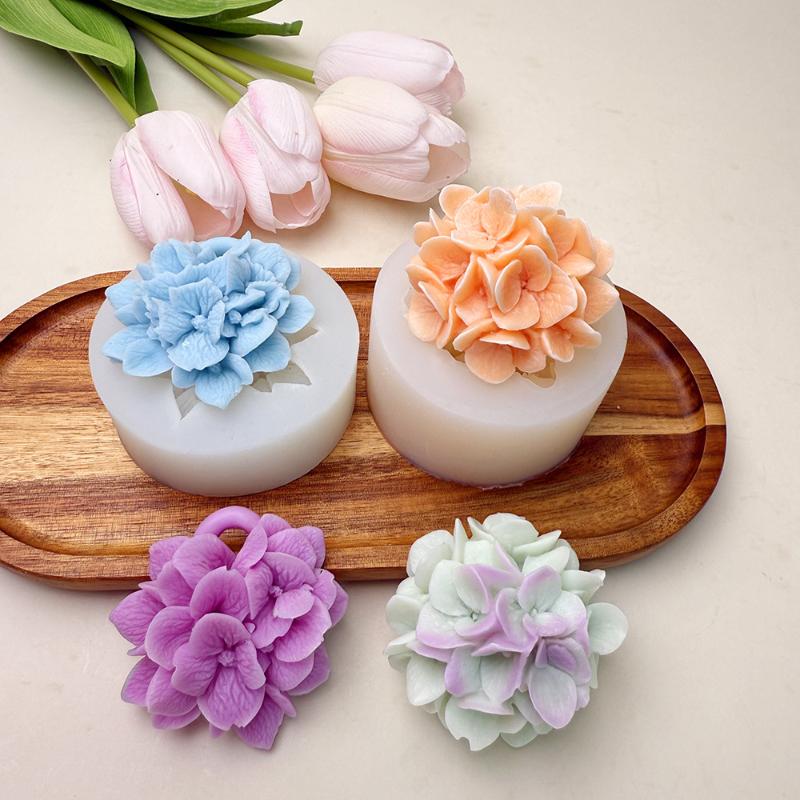 ● アジサイの花シリコンモールド DIY アロマセラピーキャ - Kitchen Appliances For Baking のレビューと価格