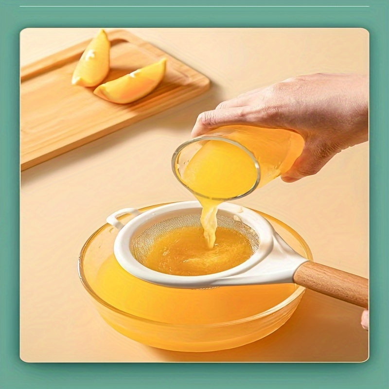 新型木製ハンドル付き粉ふるい キッチンベーキング用細目粉ふる - Baking Powder Kitchen のレビューと価格