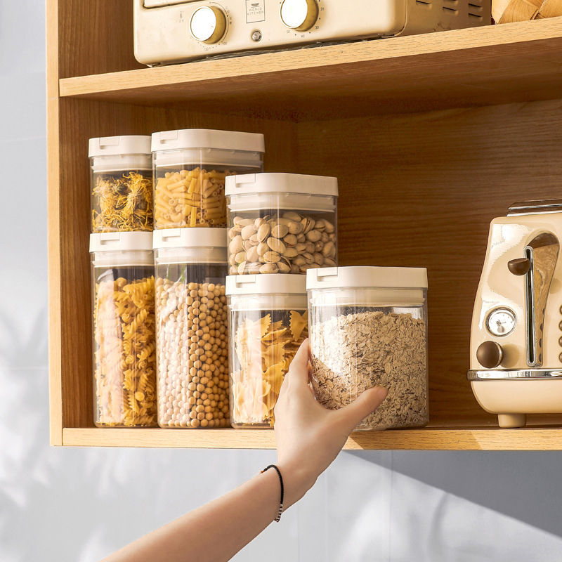 パスタ収納ボックス透明プラスチック穀物シールタンクスパゲッテ - Kitchen Bank のレビューと価格