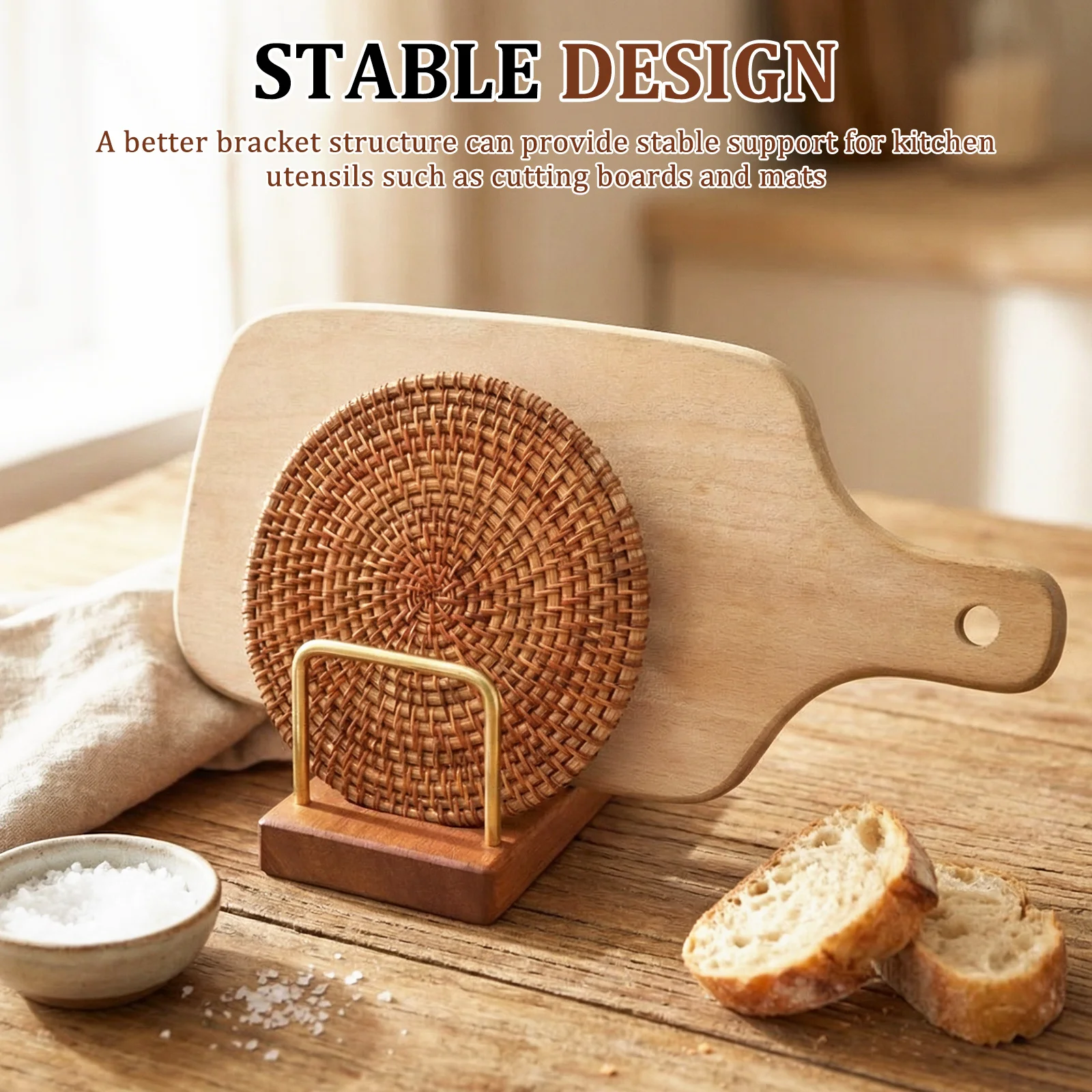 鍋蓋ラック まな板オーガナイザー 木製ベース ベーキングパン - Kitchen Cabinet Baking Organizer のレビューと価格