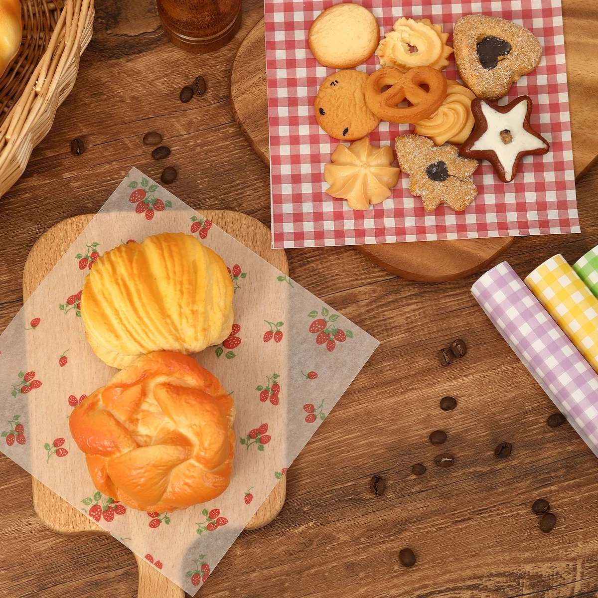 50 個の耐油包装紙パンサンドイッチバーガーフライ、食品グレ - Kitchen Baking Gifts のレビューと価格