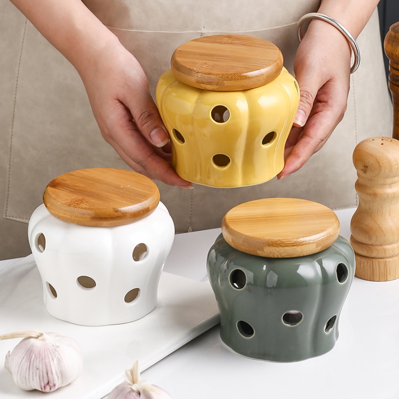 ふた付きセラミックカボチャ瓶,キッチン用の耐久性のある貯蔵タ - Kitchen Bank のレビューと価格