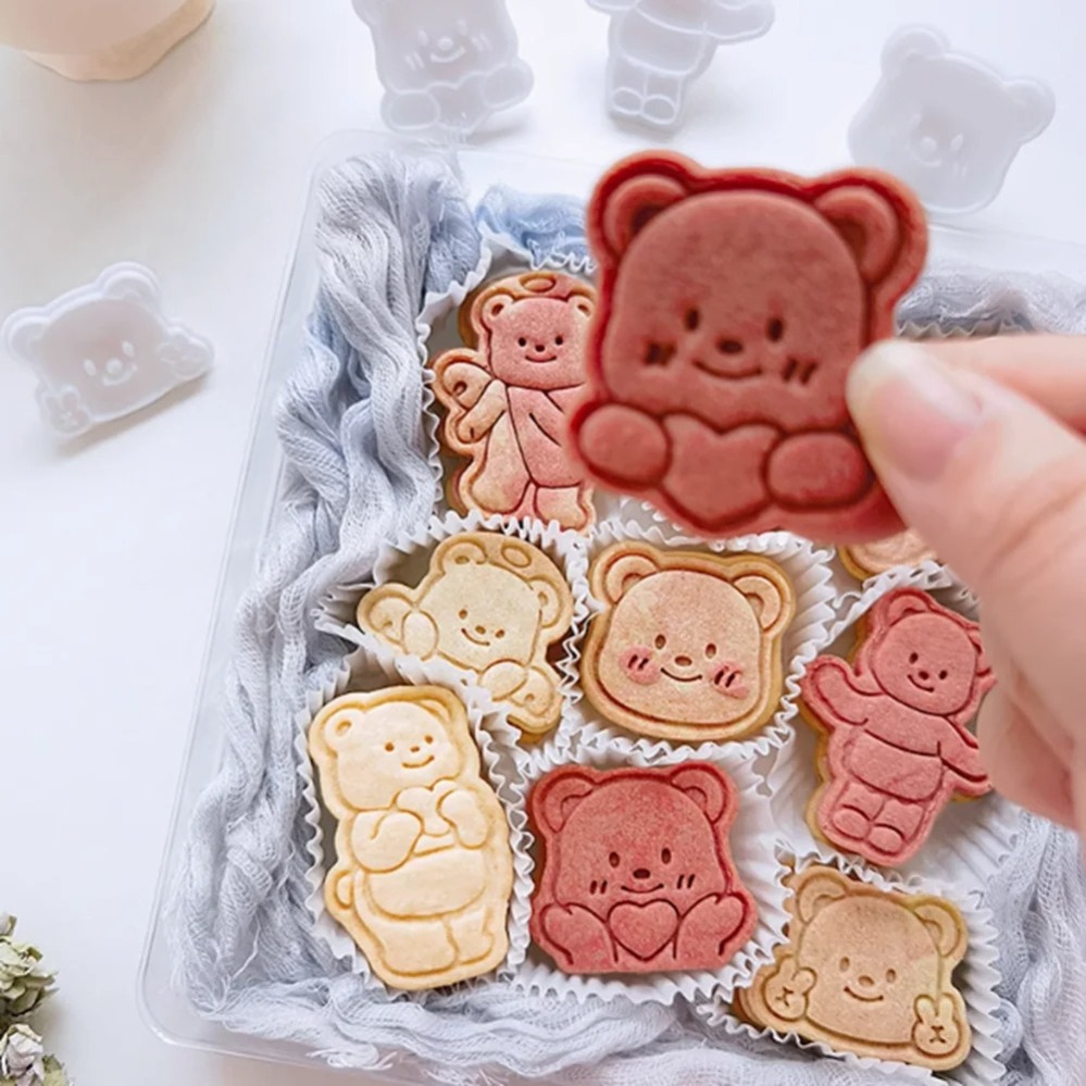 Nong Noey クッキーカッター漫画クマビスケット型クッ - Kitchen Baking Supplies のレビューと価格