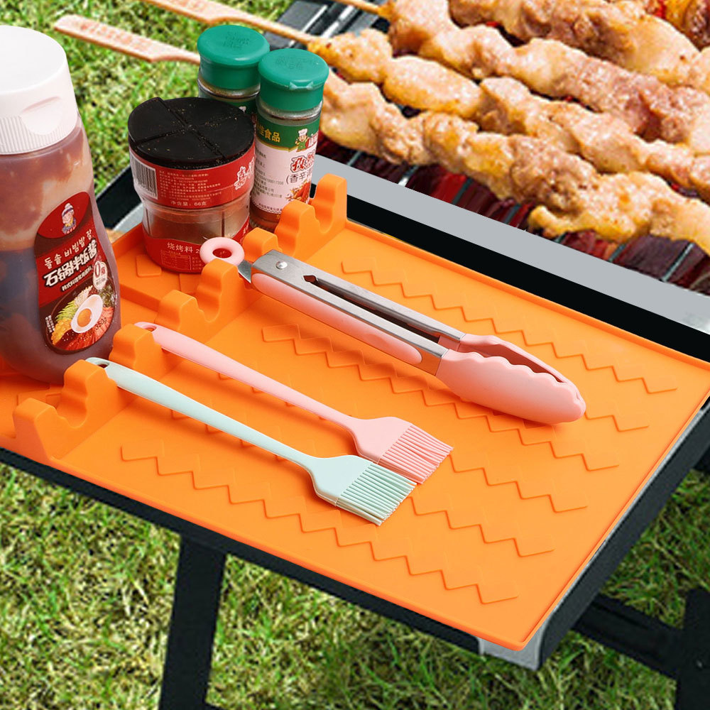 シリコン製BBQグリルサイドバーナーマット、調理器具置き台、 - Super Kitchen Baking Mat のレビューと価格