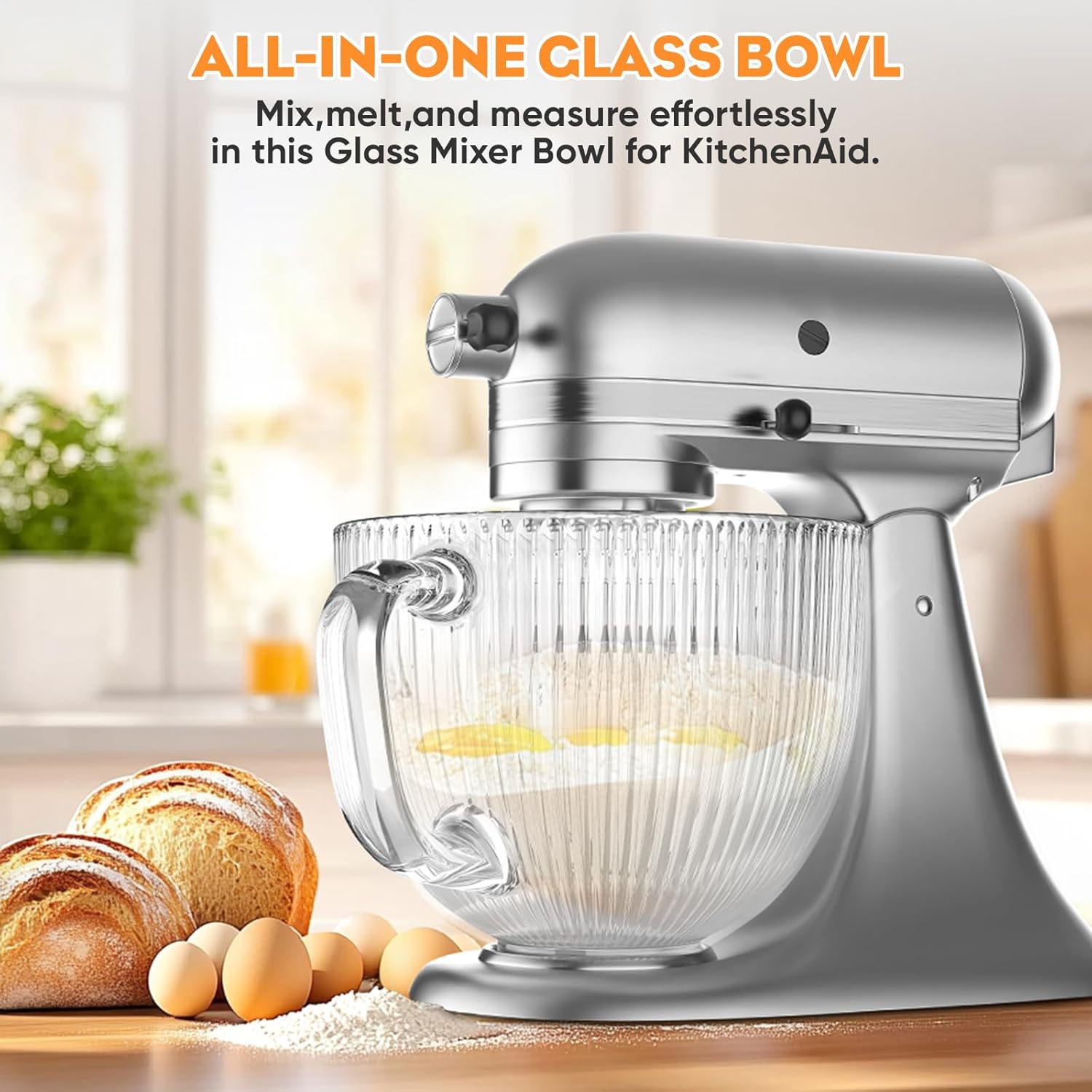 GVODE キッチンエイドミキサー用ガラスボウル、4.5-5 - Kitchenaid Baking Set のレビューと価格