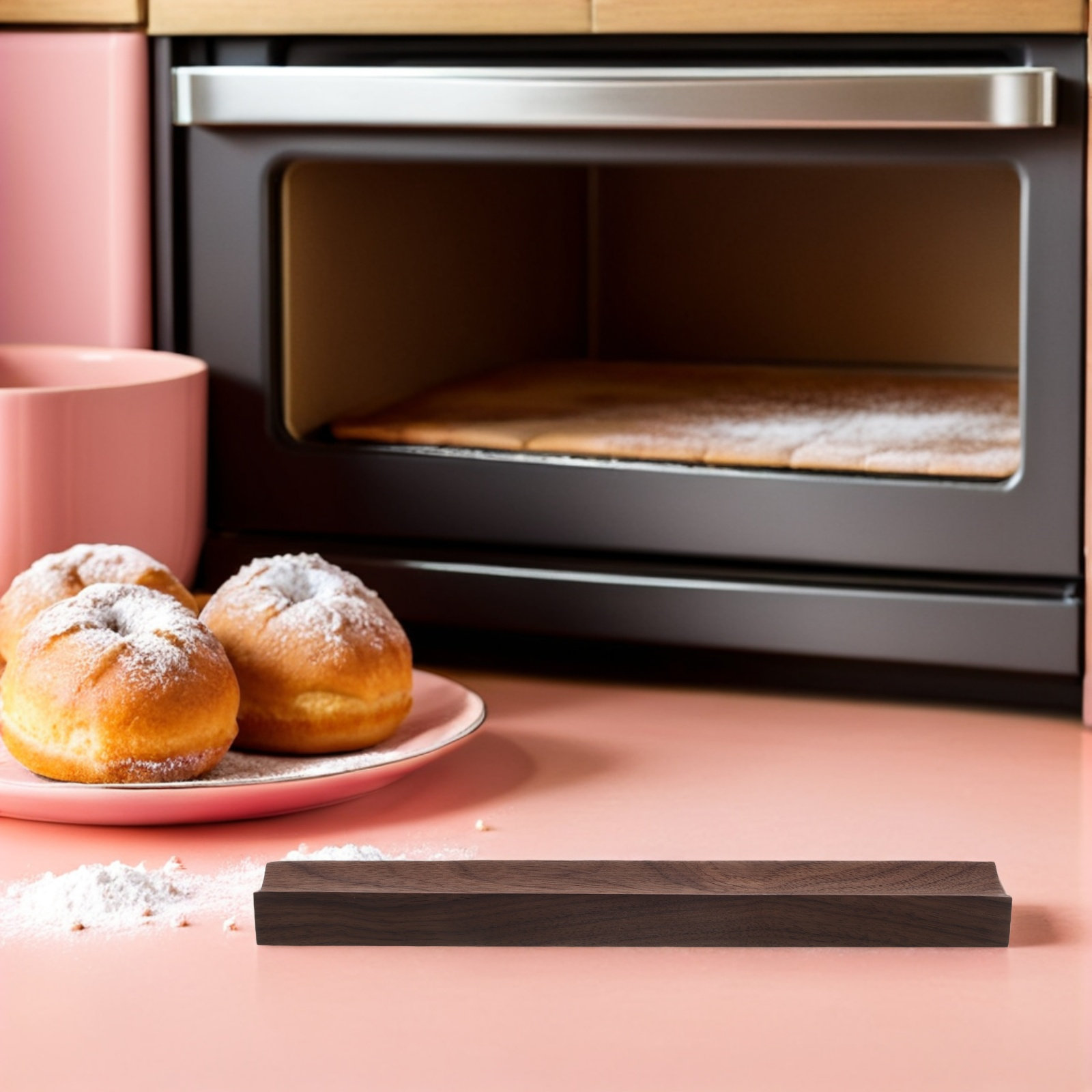 木製麺棒ホルダー カウンター用滑り止めペストリーローラースタ - Kitchen Baking Counter のレビューと価格