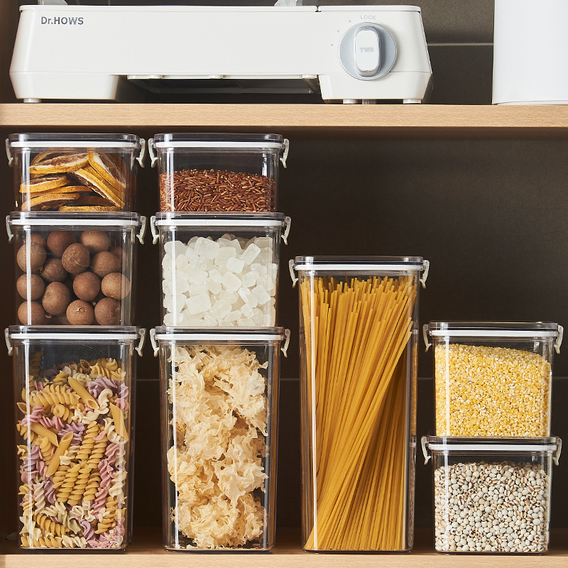 透明な調味料ジャーセット,キッチン,収納ボックス,大容量,防 - Kitchen Bank のレビューと価格