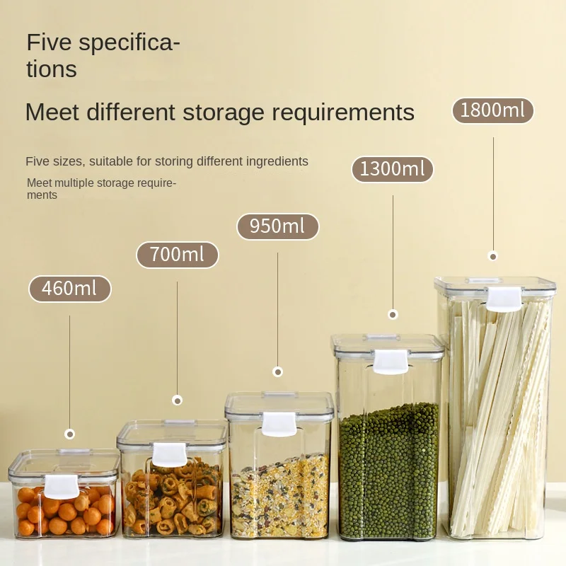 透明な調味料ジャーセット,キッチン,収納ボックス,大容量,防 - Kitchen Bank のレビューと価格