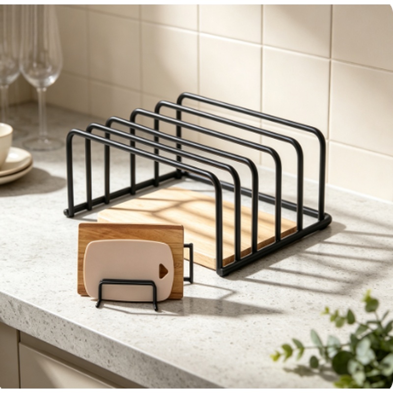 キッチンまな板収納ラックキャビネットオーガナイザーホルダーベ - Kitchen Cabinet Baking Organizer のレビューと価格
