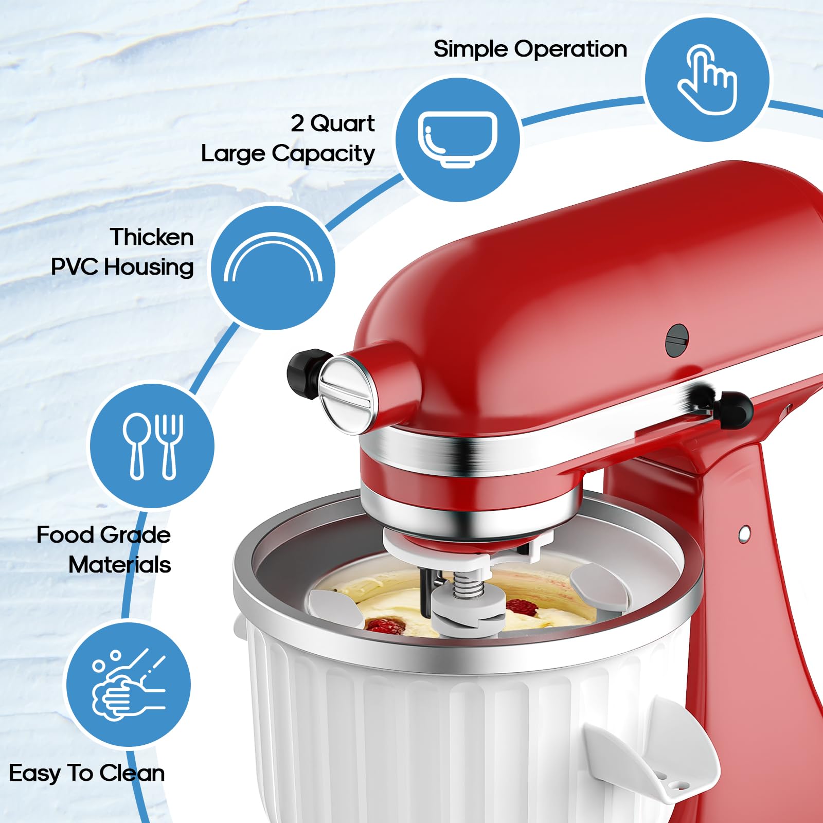 キッチンエイドスタンドミキサー用2クォートアイスクリームメー - Kitchenaid Baking Set のレビューと価格