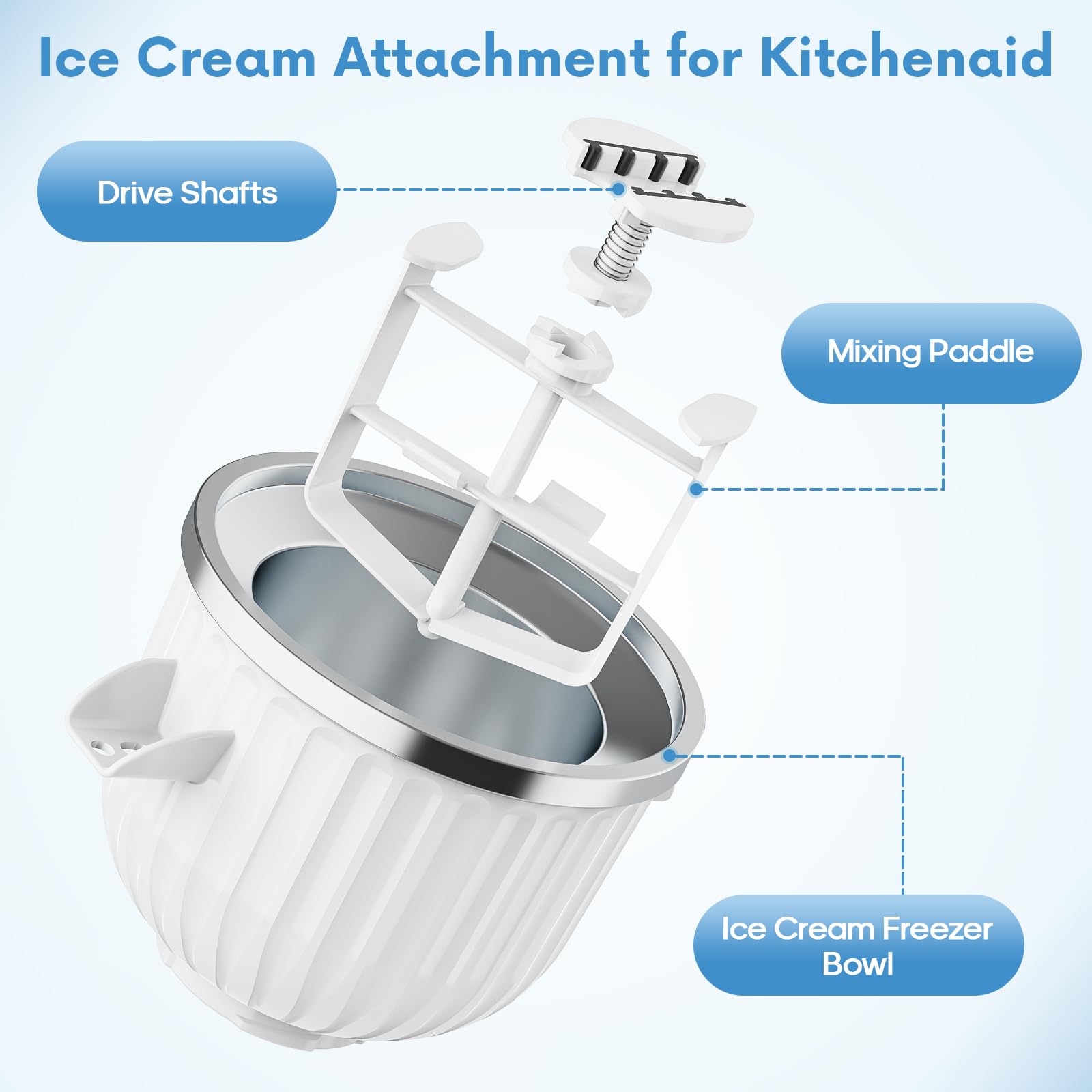 キッチンエイドスタンドミキサー用2クォートアイスクリームメー - Kitchenaid Baking Set のレビューと価格