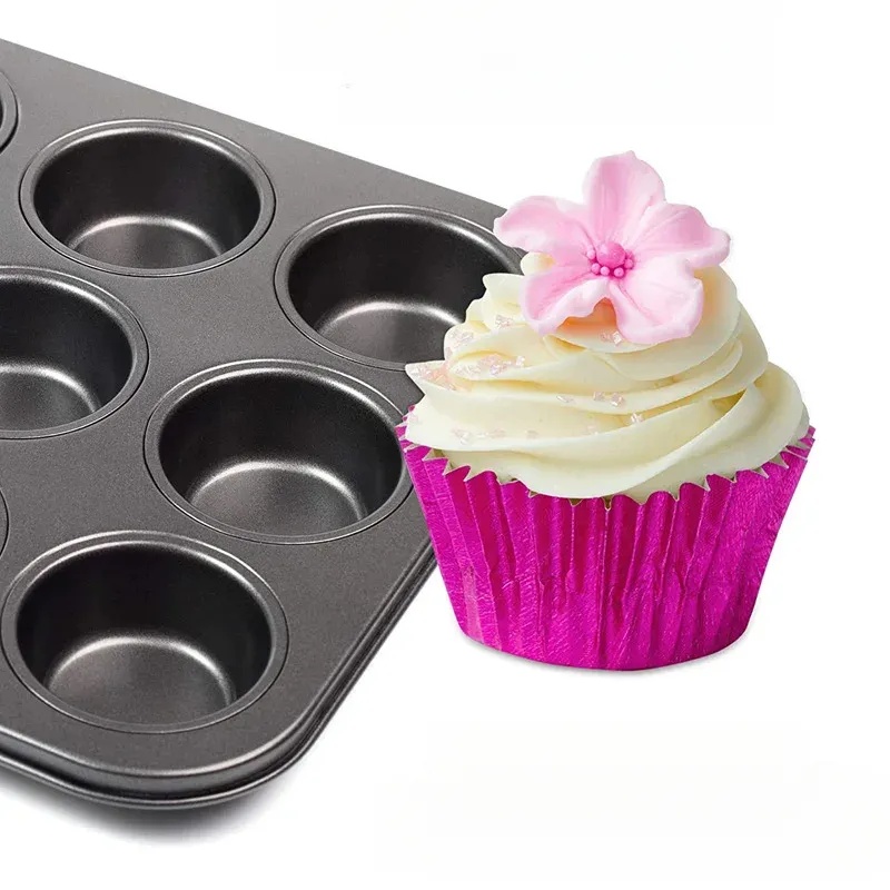 金箔カップケーキライナー100枚セット、多機能ケーキカップキ - Kitchen Baking Supplies のレビューと価格