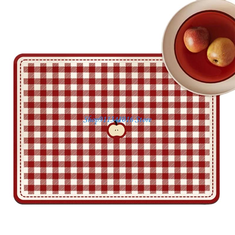 滑り止めキッチン乾燥マット高速吸収漫画パターン皿パッド家の装 - Kitchen Baking Counter のレビューと価格