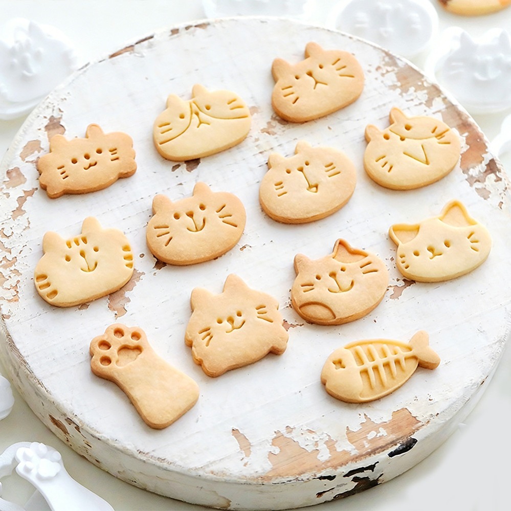 かわいい子猫DIYスタンプクッキーカッター焼き型ベーキングア - Kitchen Baking Supplies のレビューと価格