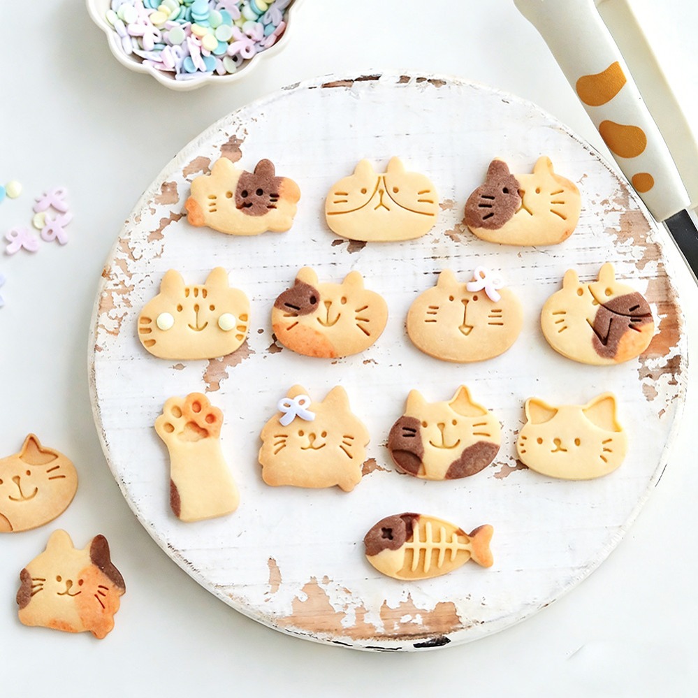 かわいい子猫DIYスタンプクッキーカッター焼き型ベーキングア - Kitchen Baking Supplies のレビューと価格