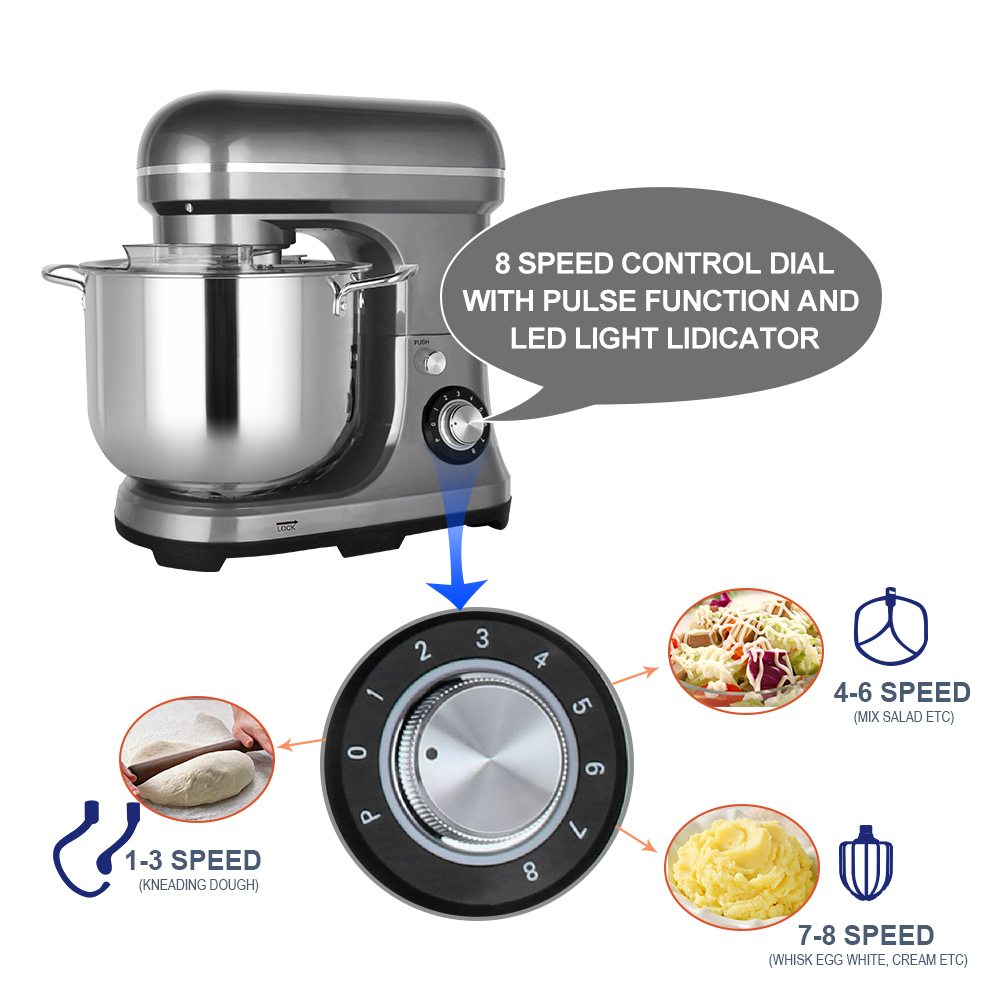 11L 2000W 大型強力電動ミキサー ダブルドウフック付 - Kitchen Baking Appliances のレビューと価格