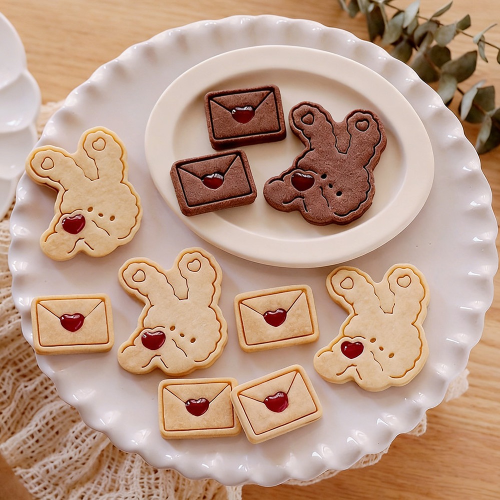 バレンタインデーのクッキーカッター ウサギのビスケット型スタ - Kitchen Baking Supplies のレビューと価格