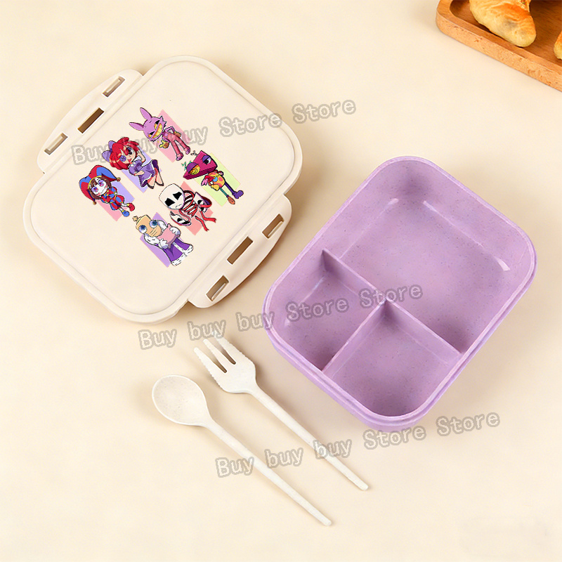 アニメアメージングデジタルサーカスランチボックスポータブル弁 - Kitchen Baking Gifts のレビューと価格