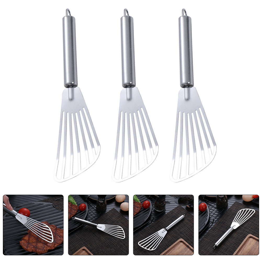 3 個ステンレス鋼スパチュラステーキフライ魚用スロット付きタ - Kitchen Baking Appliances のレビューと価格