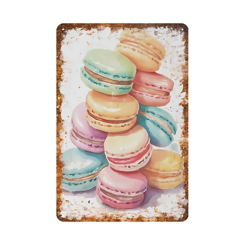 2Dフラット、デザートベーキングウォールアートサイン4枚セッ - Kitchen Baking Wall Art のレビューと価格
